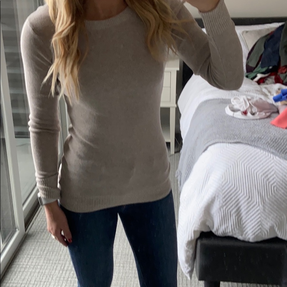Beige long sleeve sweater